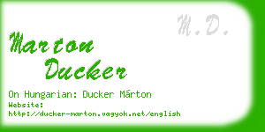 marton ducker business card